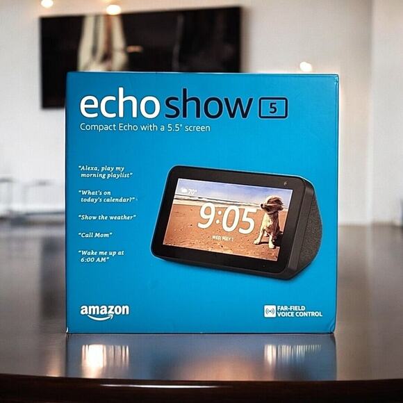 NEW Amazon Echo Show 5 Smart Home Display with Alexa - Charcoal | Voice Control - Picture 1 of 10